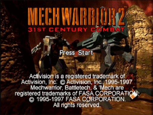 MechWarrior 2 title screen for Sega Saturn